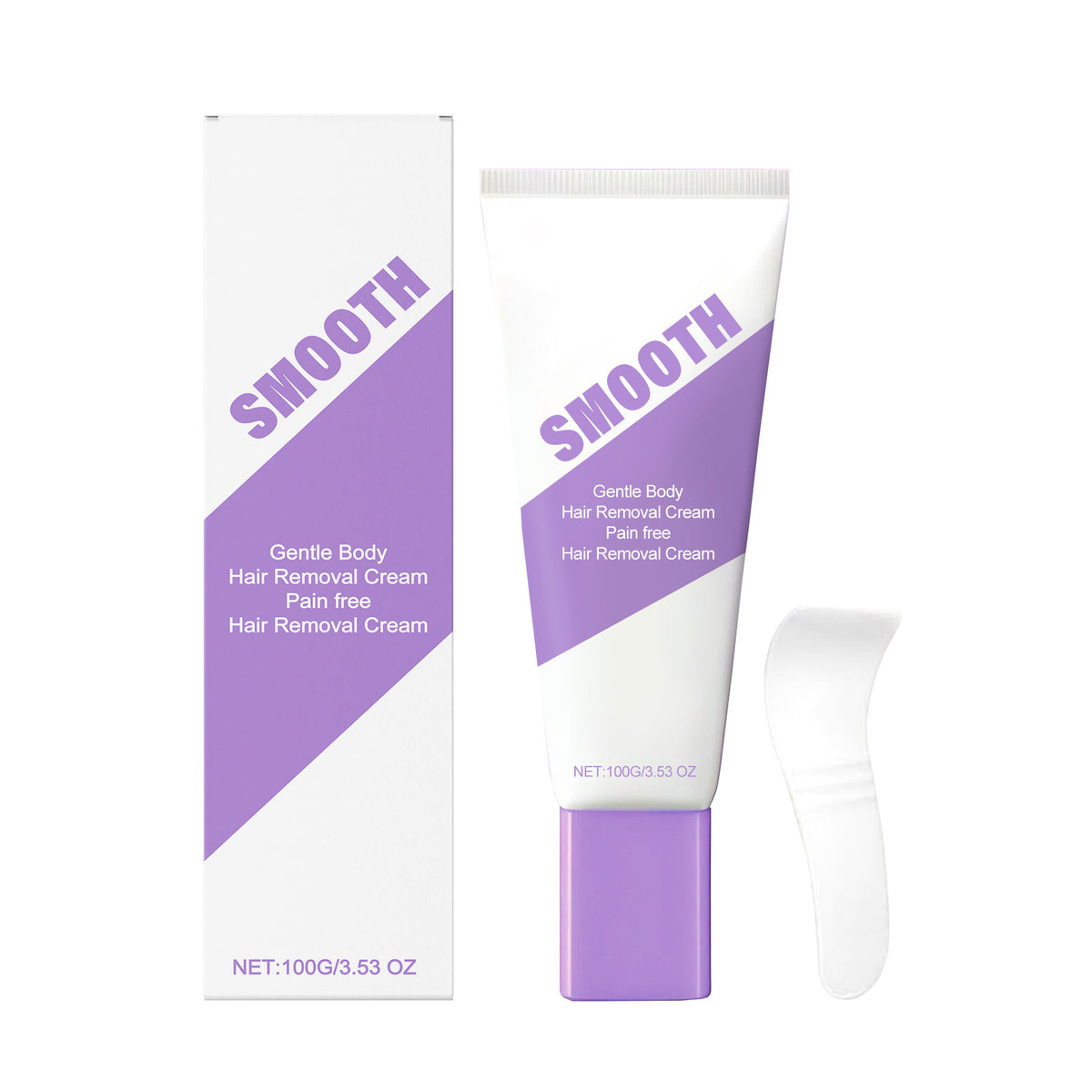 Silky and Smooth - Hair Removal Cream.  Gentle formula.  Works on face, legs, arms, underarms, back & bikini line