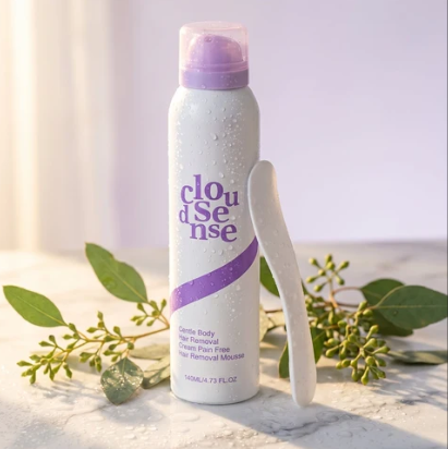Gentle Spray Hair Removal Mousse - For all skin types - Works on face, legs, arms, underarms, back & bikini line