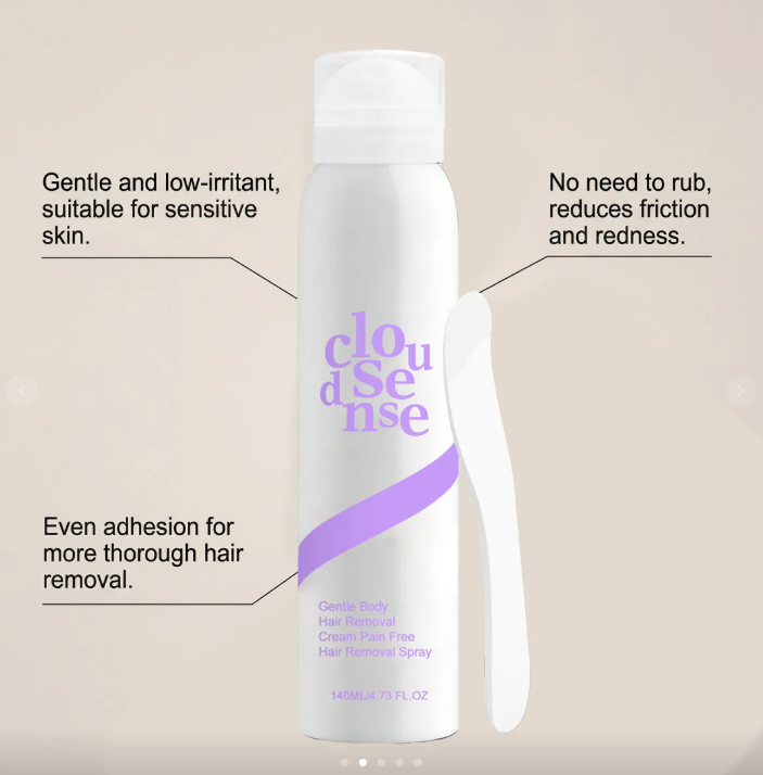 Gentle Spray Hair Removal Mousse - For all skin types - Works on face, legs, arms, underarms, back & bikini line