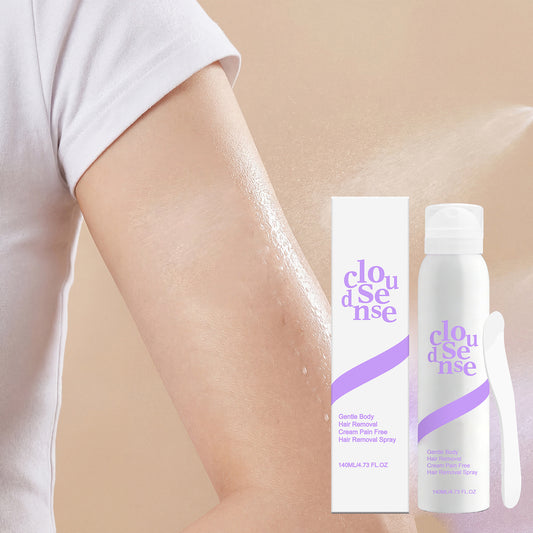 Silky and Smooth - Spray on Hair Removal Mousse.  Gentle formula.  Works on face, legs, arms, underarms, back & bikini line